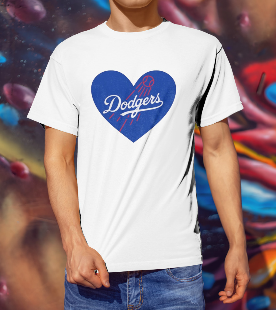 Los Angeles Dodgers Heart MLB Baseball World Series 2025 T-Shirt