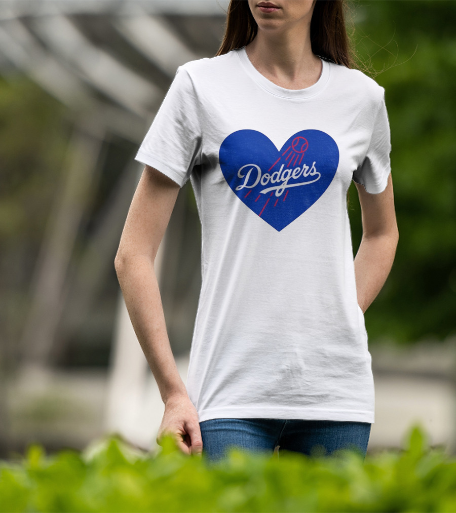 Los Angeles Dodgers Heart MLB Baseball World Series 2025 T-Shirt