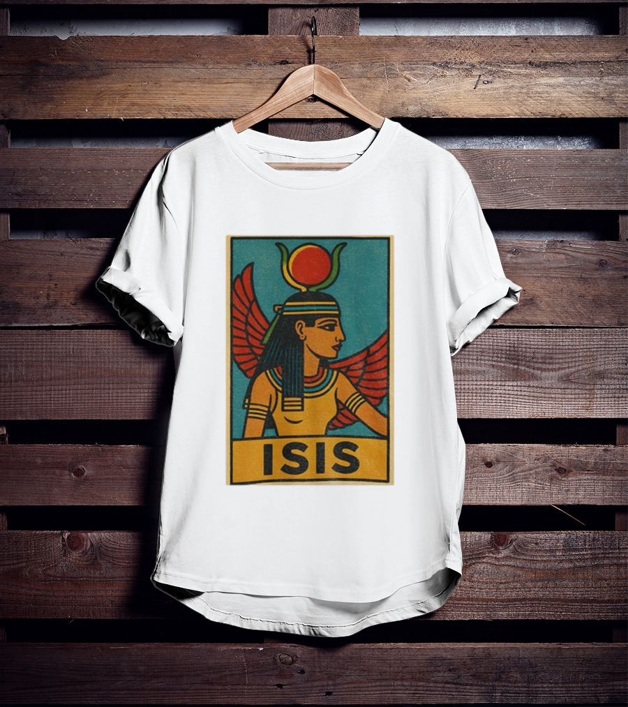 Isis Egyptian Goddess Comic Style For Mythology Fans And Divine Feminine Seekers T-Shirt
