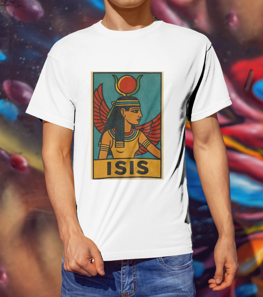 Isis Egyptian Goddess Comic Style For Mythology Fans And Divine Feminine Seekers T-Shirt