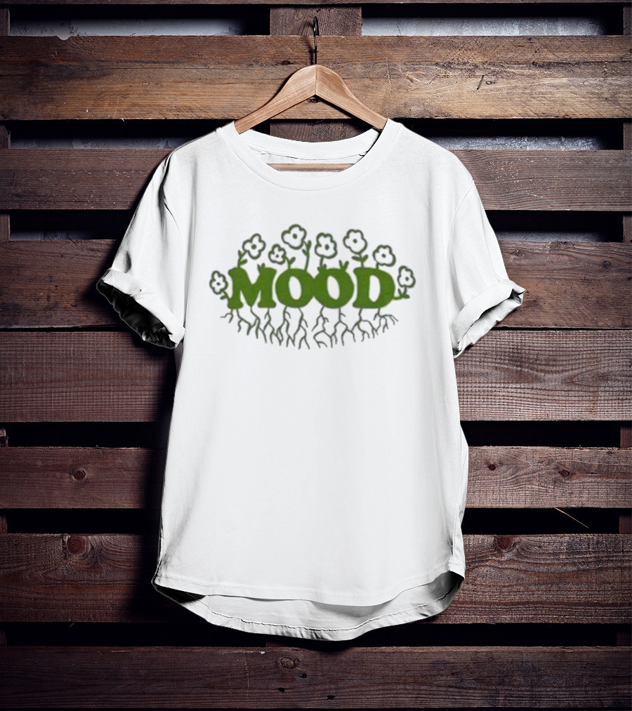 Mood Roots With Flowers Design T-Shirt