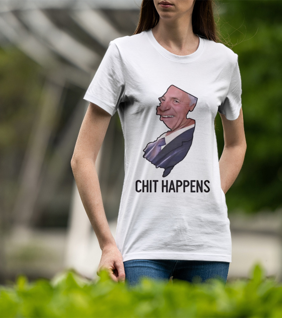 New Jersey Map Caricature Chit Happens T-Shirt