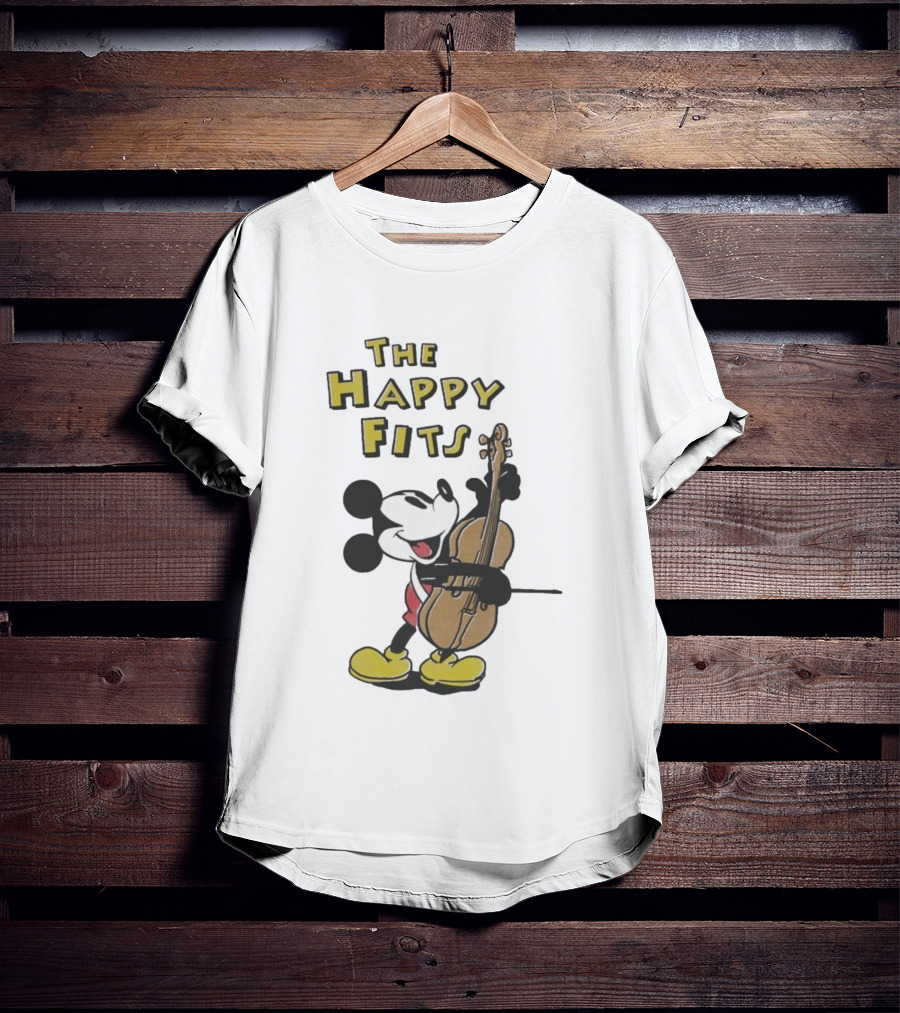 The Happy Fits Steamboat Willie Mickey Mouse Cello Violin T-Shirt