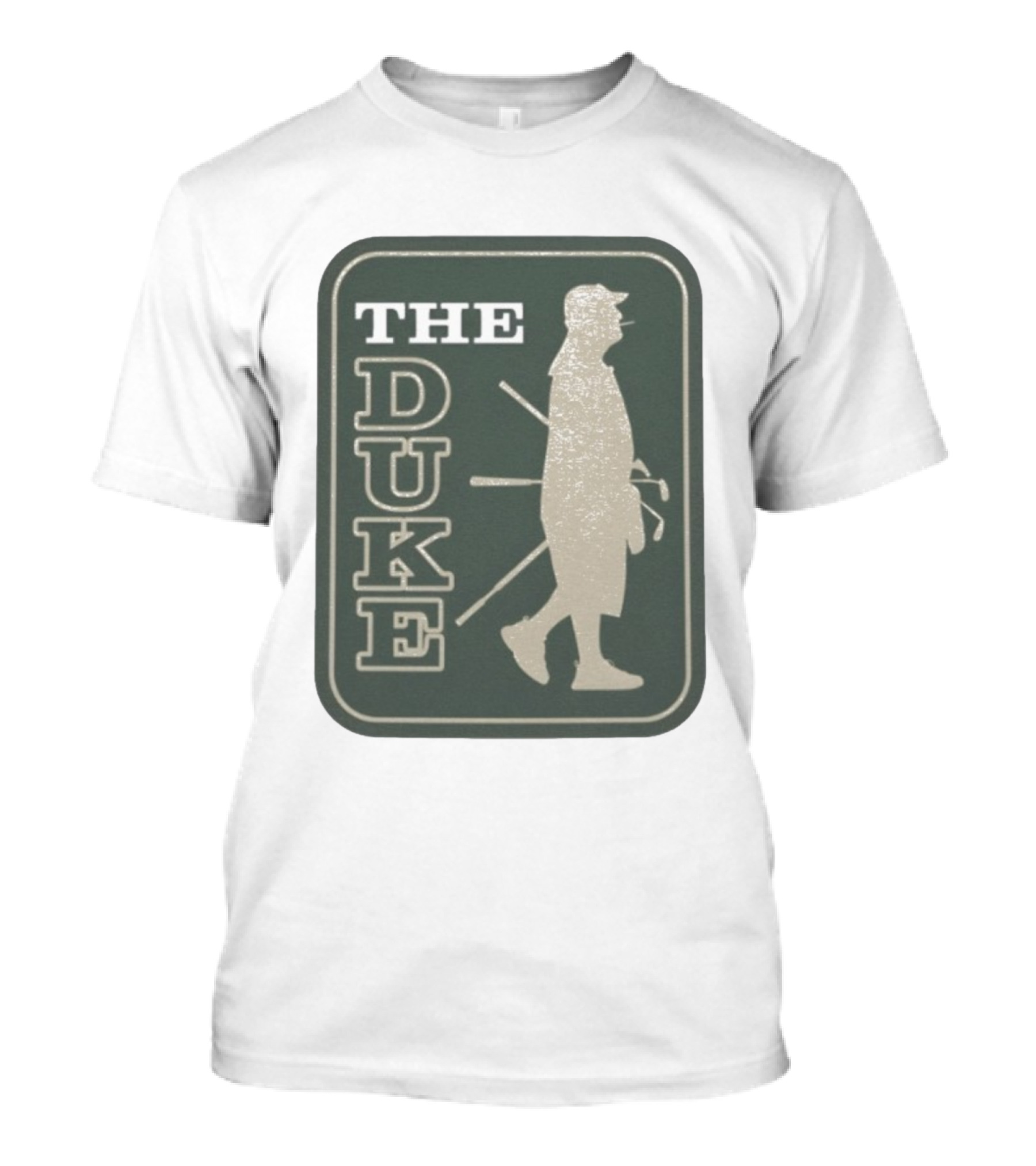 The Duke Golf Silhouette Smoking Golfer In Hat Retro Style T-Shirt