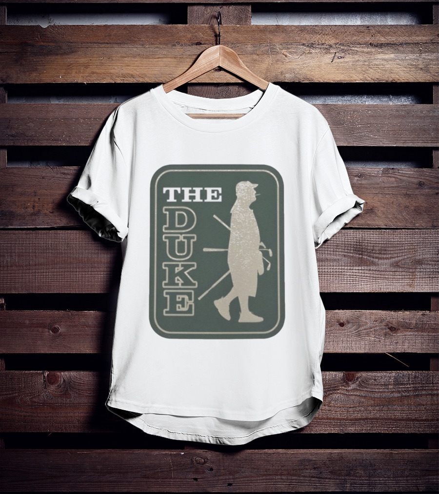 The Duke Golf Silhouette Smoking Golfer In Hat Retro Style T-Shirt