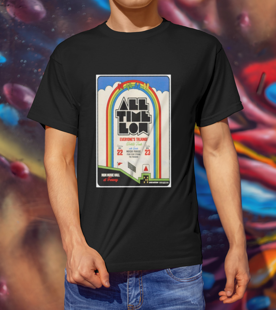 All Time Low Everyone's Talking World Tour MGM Music Hall Fenway Nov 22-23 2025 Mayday Parade Four Year Strong The Parade T-Shirt
