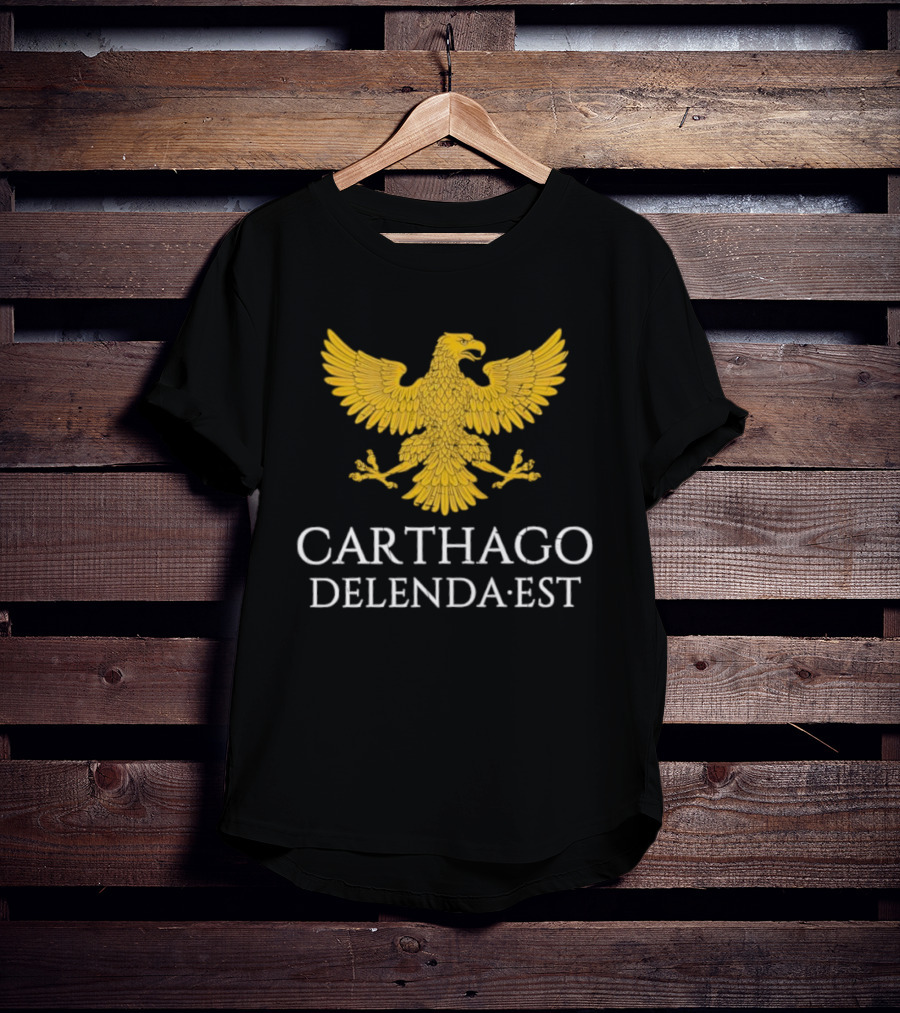 Carthago Delenda Est Roman Eagle Emblem T-Shirt