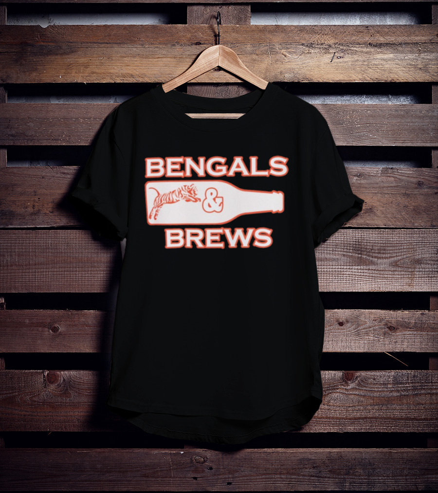 Bengals And Brews Cincinnati Bengals Game Day Tiger Bottle T-Shirt