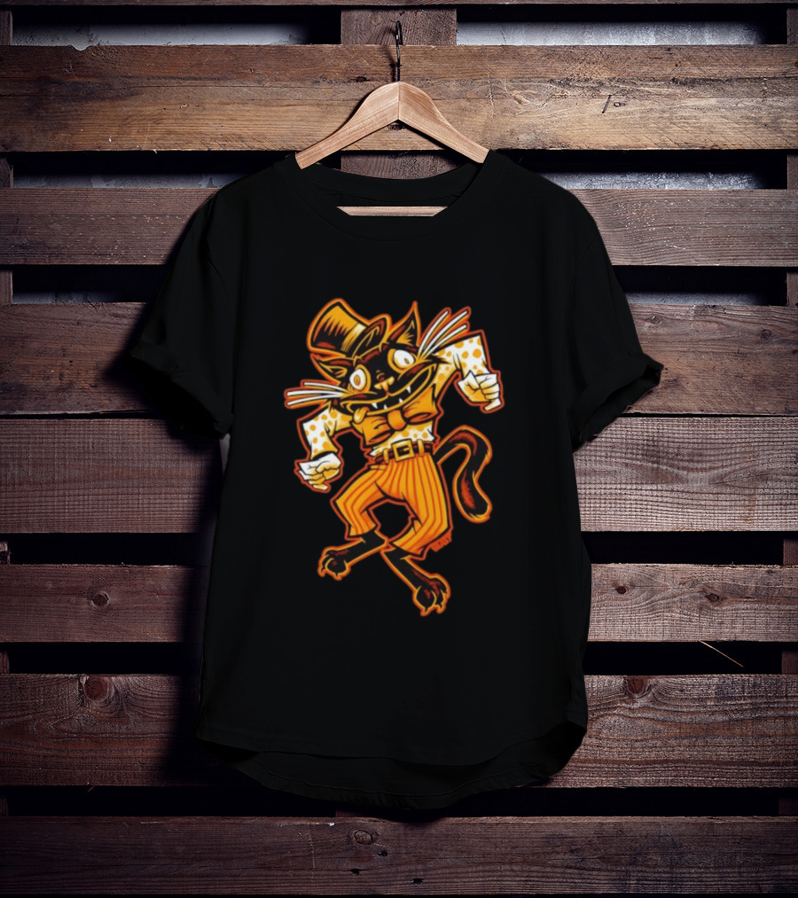 Dancing Cat Creep BeastWreck Halloween Monster Vintage Cartoon Style T-Shirt