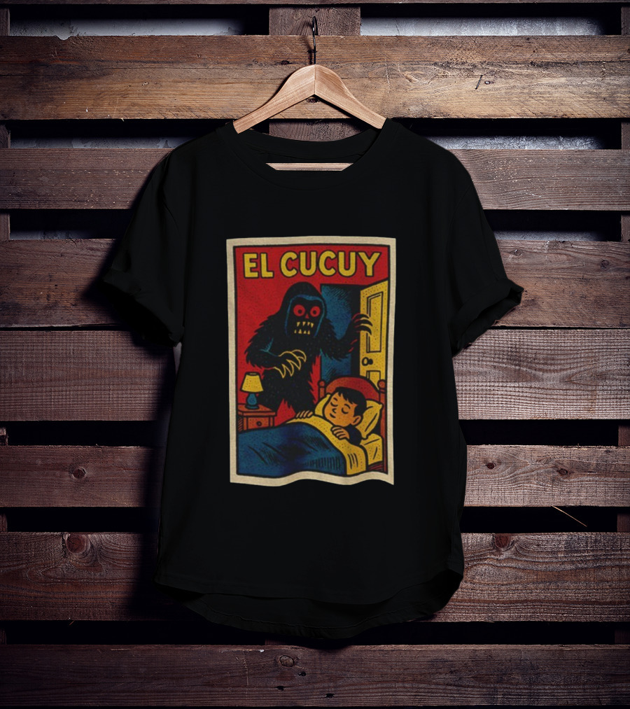 El Cucuy Latin Folklore Boogeyman Retro Comic Cover Nighttime Fright T-Shirt