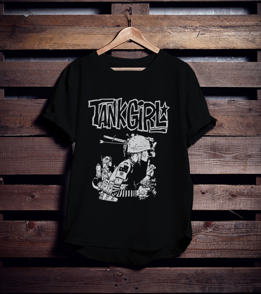 Gorillaz Tank Girl Black White Collaboration T-Shirt