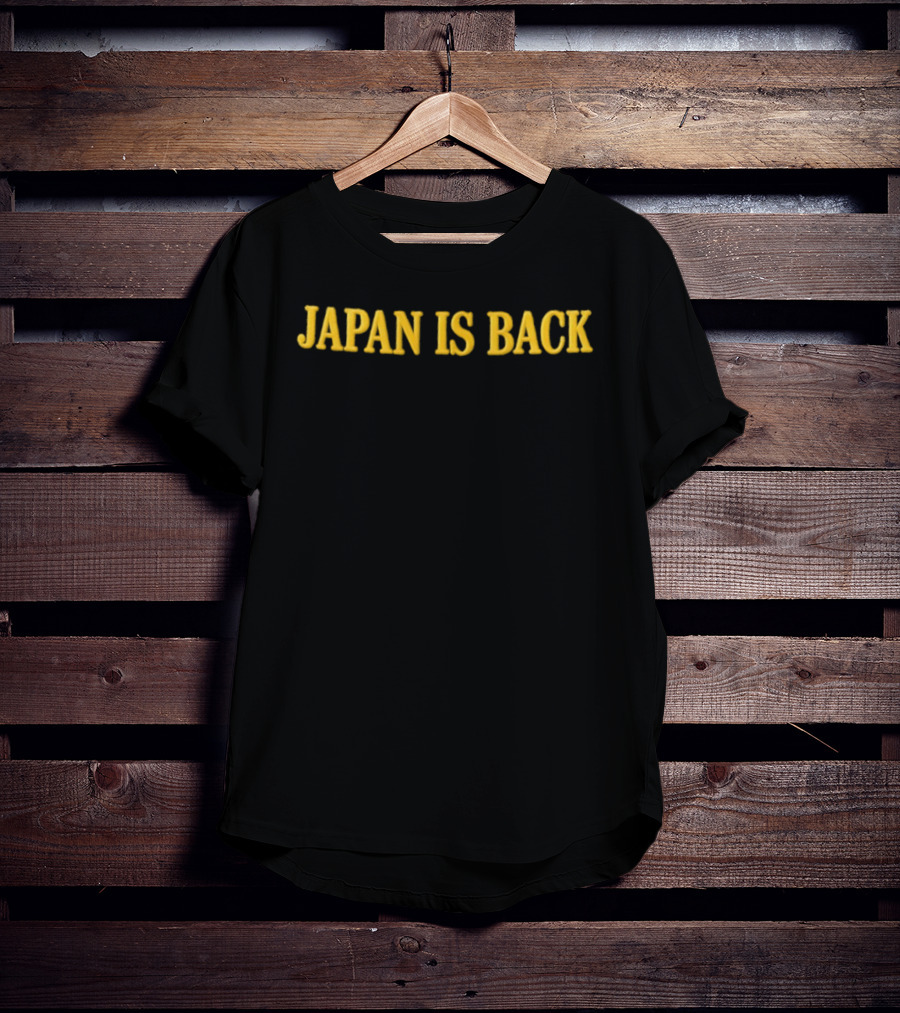 Japan Is Back Yellow Text T-Shirt
