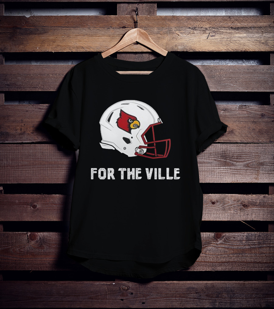 FOR THE VILLE Louisville Cardinals Mascot Helmet T-Shirt