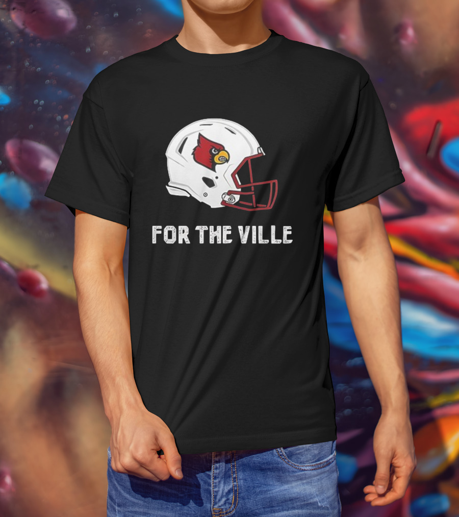 FOR THE VILLE Louisville Cardinals Mascot Helmet T-Shirt