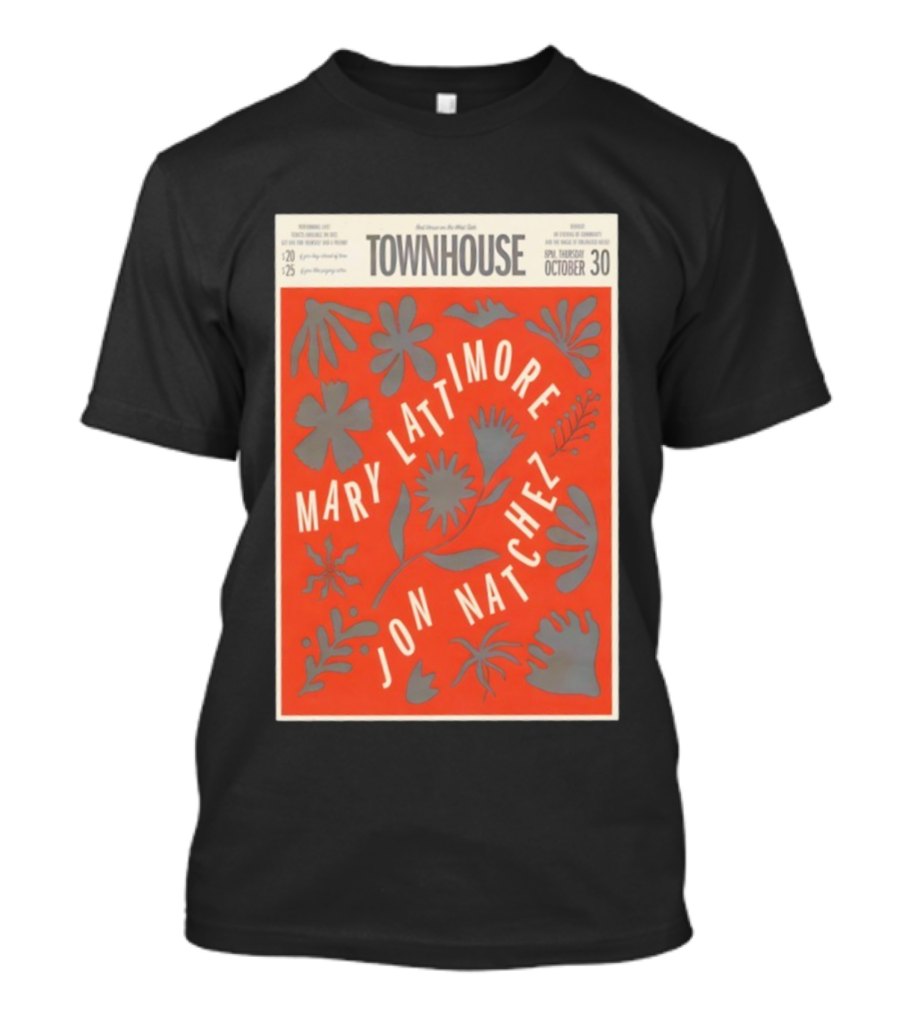 Mary Lattimore Jon Natchez Townhouse Venice October 30 2025 T-Shirt