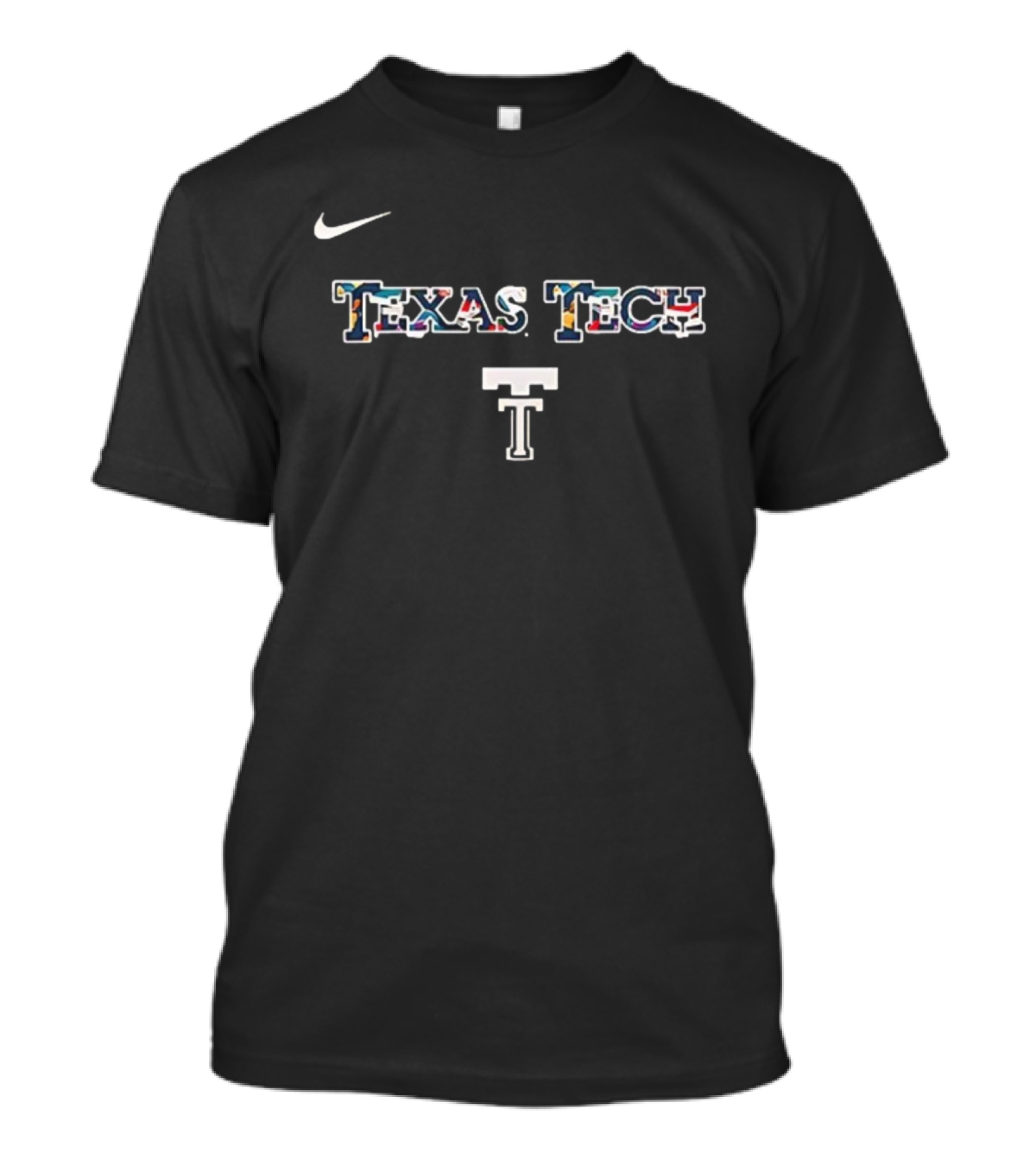 Texas Tech Nike Logo Multicolor Mosaic T-Shirt