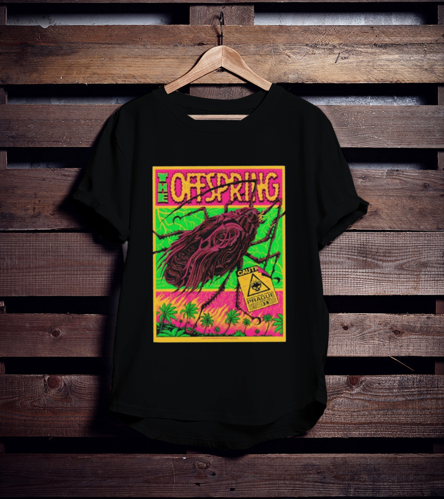 The Offspring Fortuna Hall Prague October 2nd 2025 Caution Insect T-Shirt