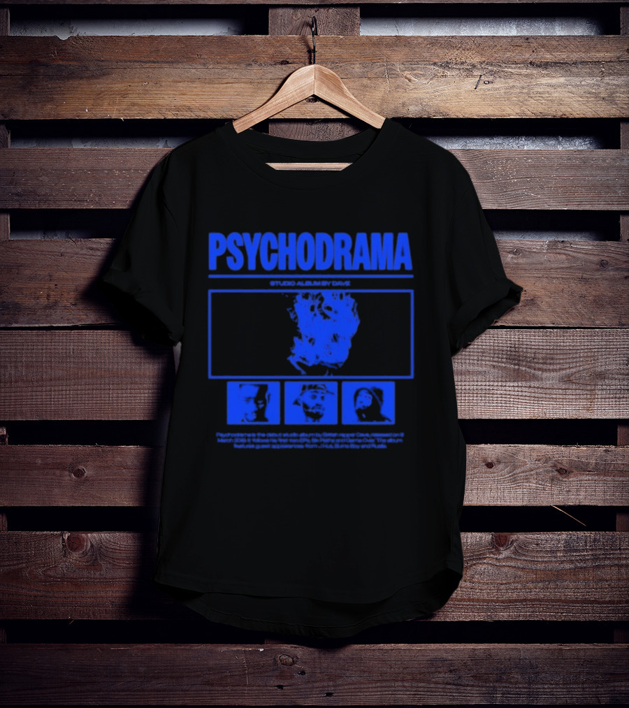 Dave Psychodrama Blue Face Iconic Music Album Art T-Shirt