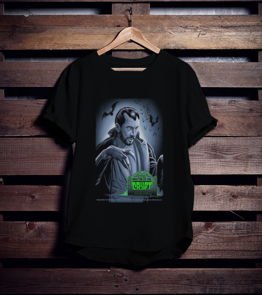 Billy Strings Meet Me At The Crypt Halloween 2025 Baltimore MD Dracula Vampire Bats Retro Horror T-Shirt