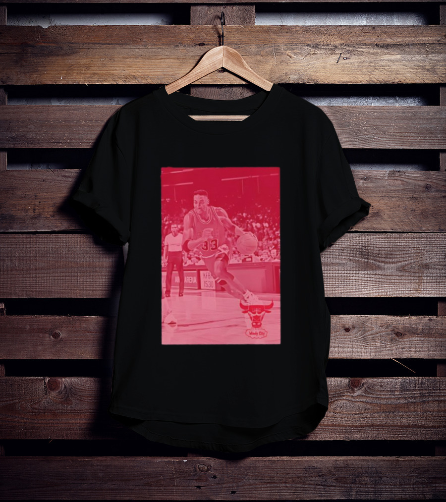 Chicago Bulls Scottie Pippen 33 Windy City NBA Basketball T-Shirt
