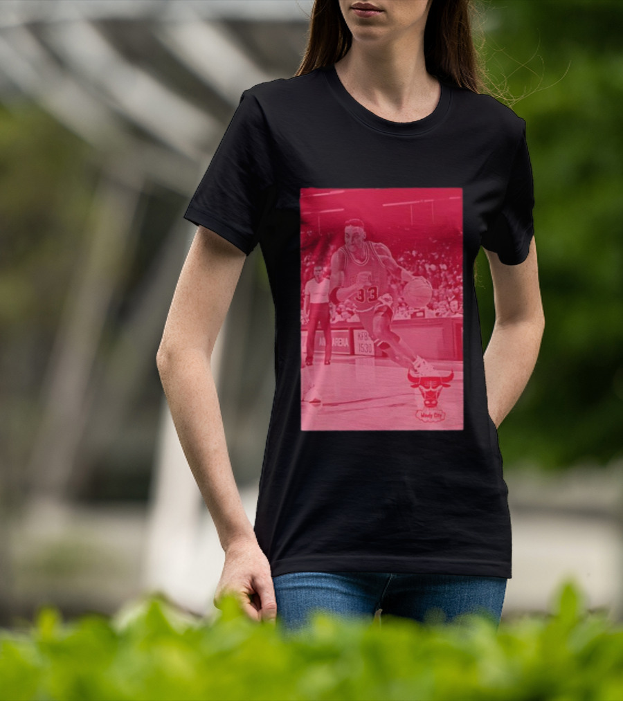 Chicago Bulls Scottie Pippen 33 Windy City NBA Basketball T-Shirt