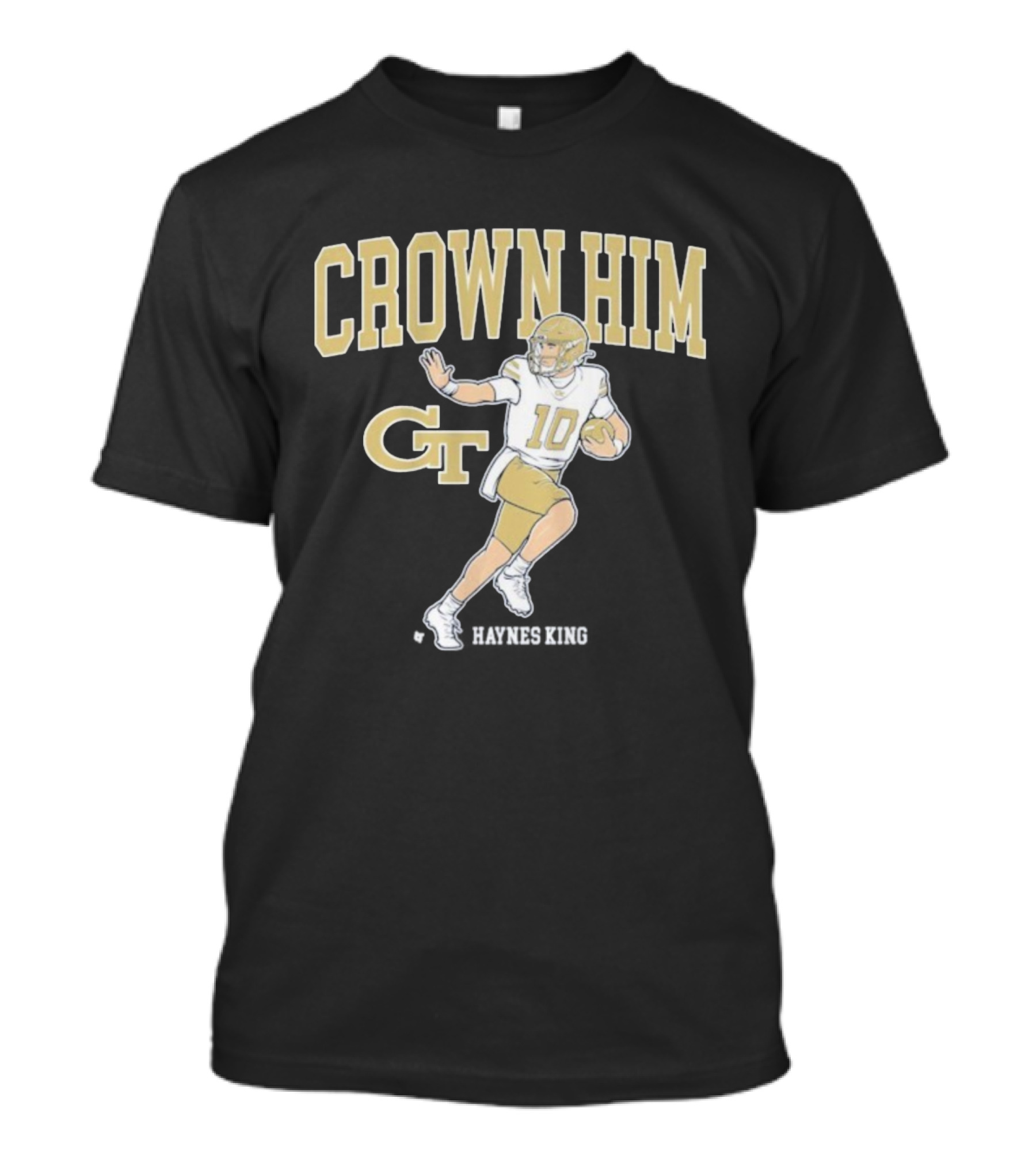 Crown Him GT 10 Georgia Tech Yellow Jackets Football T-Shirt