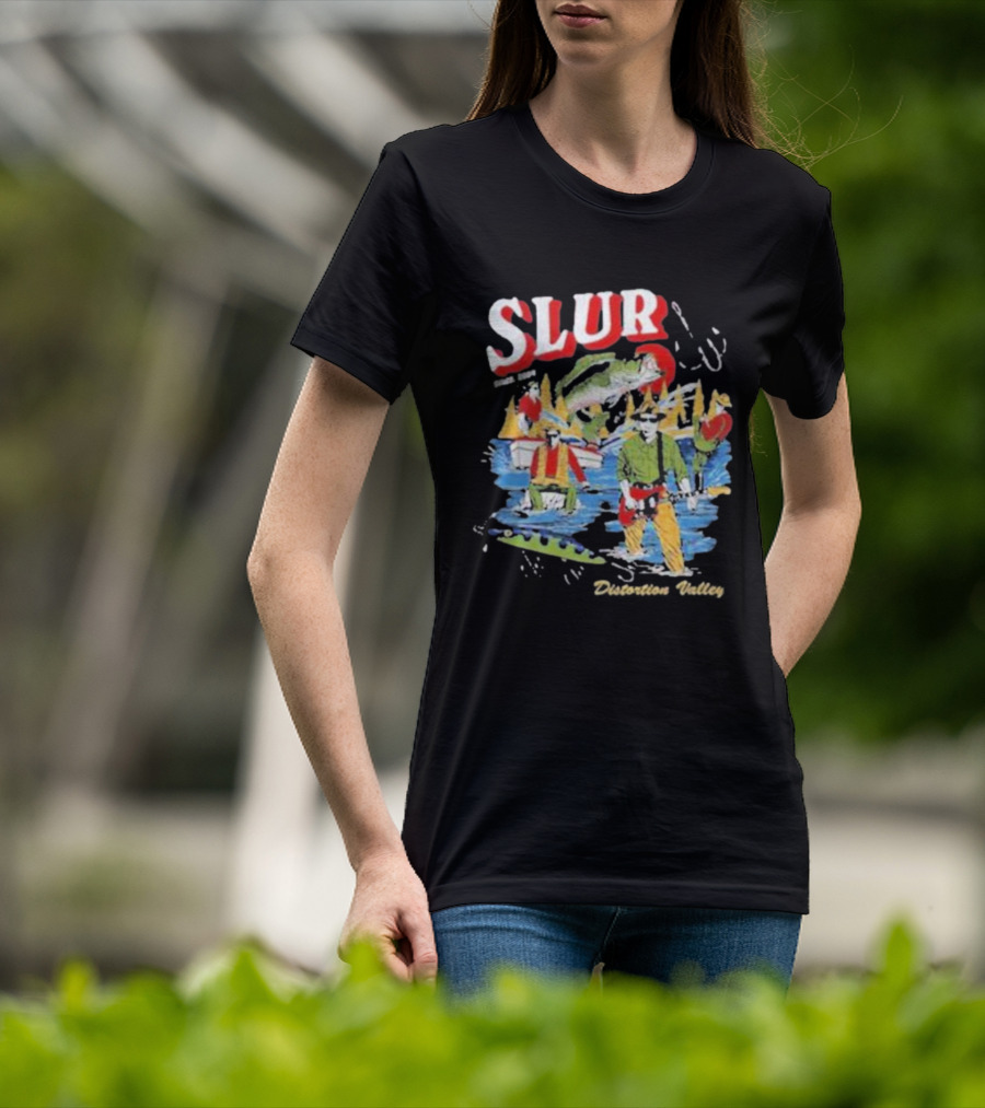 Slur Distortion Valley River Adventure Band Surprise T-Shirt