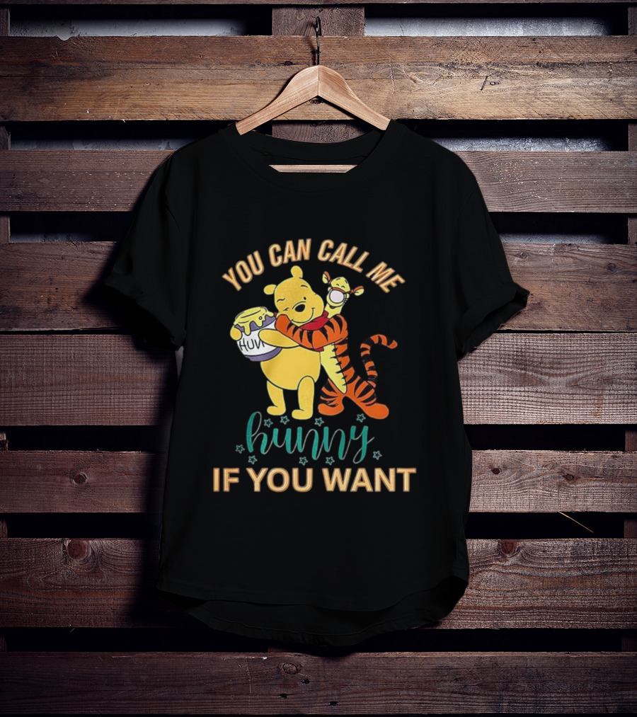 Winnie The Pooh You Can Call Me Hunny Tigger Hugging Image T-Shirt