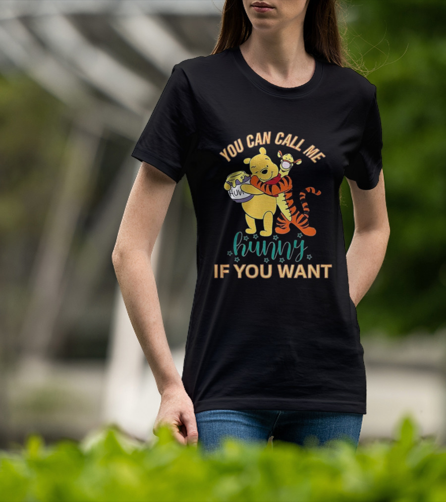 Winnie The Pooh You Can Call Me Hunny Tigger Hugging Image T-Shirt