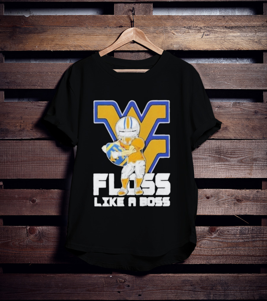 West Virginia Mountaineers Floss Like A Boss Football Celebration T-Shirt