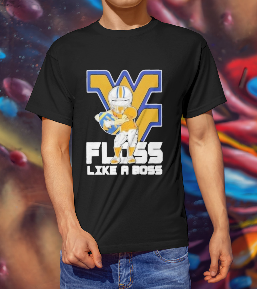 West Virginia Mountaineers Floss Like A Boss Football Celebration T-Shirt
