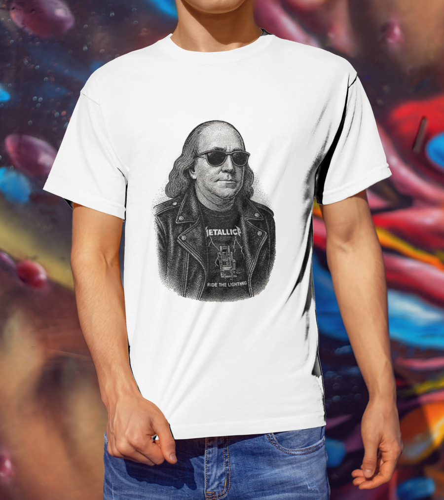 Ben Franklin Metallica Ride The Lightning T-Shirt
