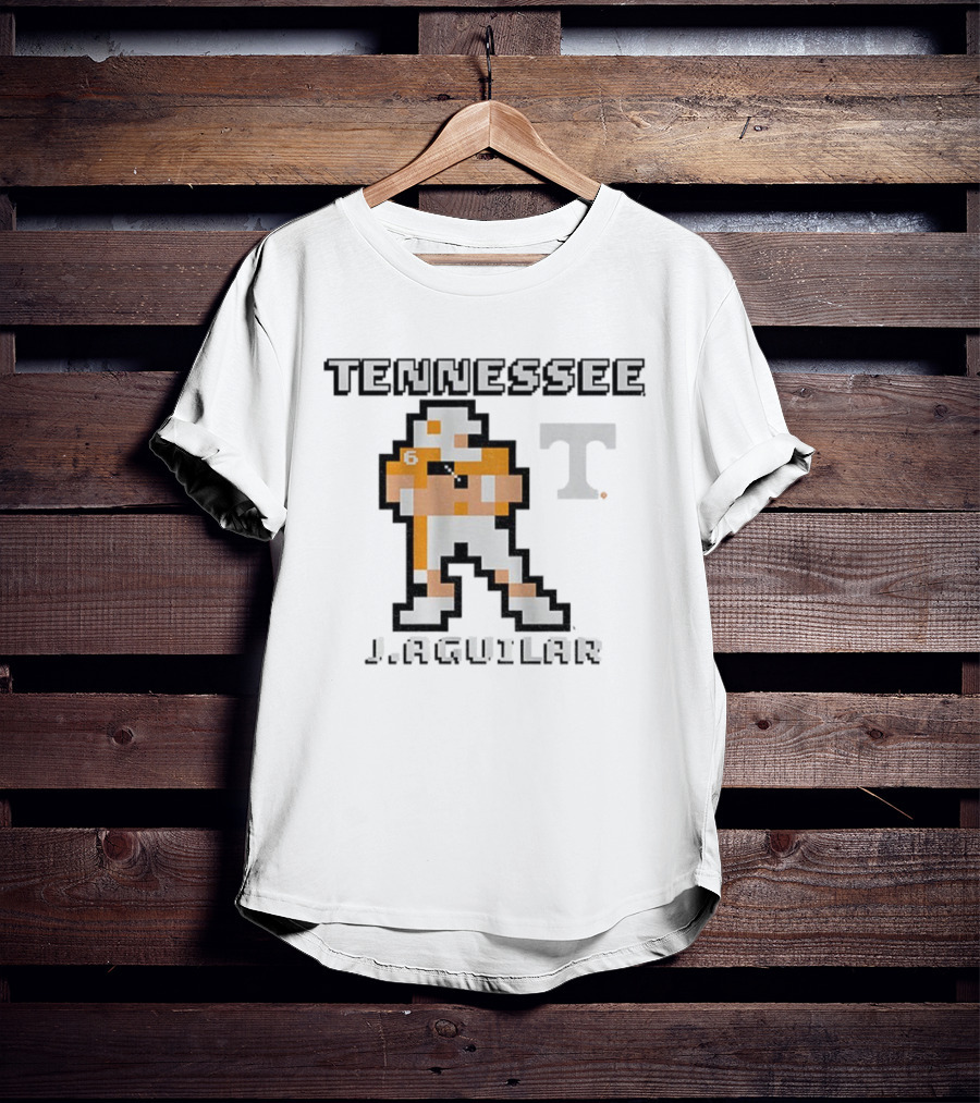 Tennessee Volunteers J. Aguilar Retro 8Bit Football 2025 T-Shirt