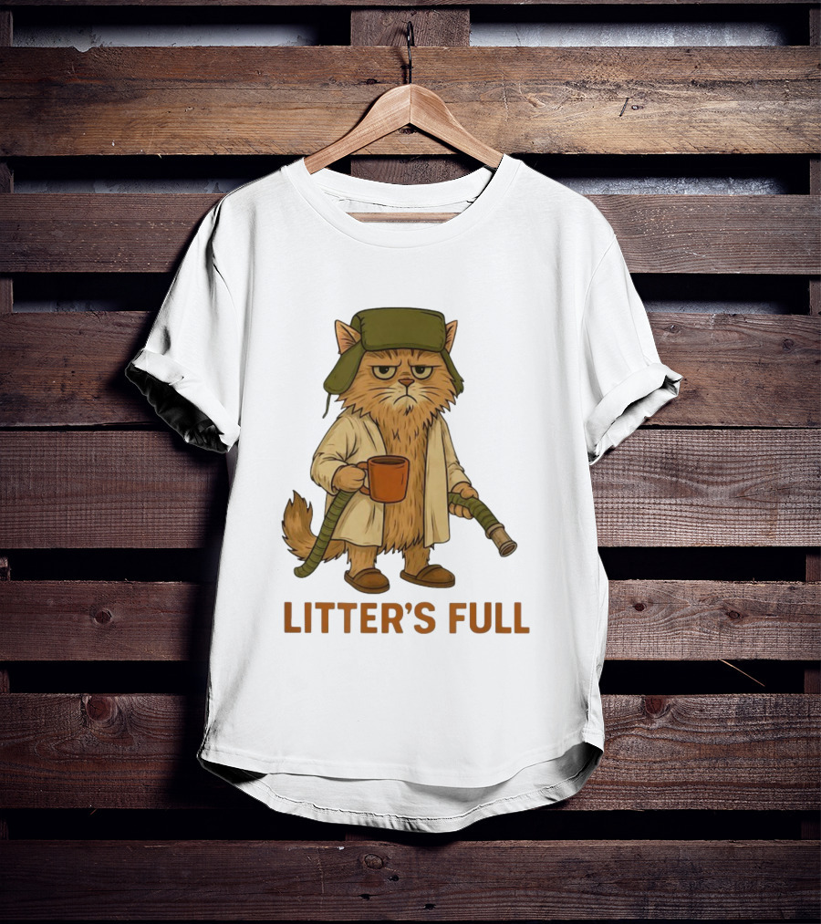 Litter’s Full Cat Coffee And Hose Hat T-Shirt