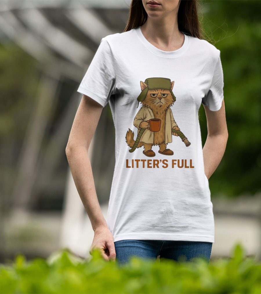 Litter’s Full Cat Coffee And Hose Hat T-Shirt