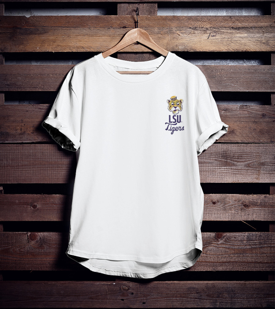 LSU Tigers Fighting Tigers 1860 Big And Tall Mascot Overlay Essential Retro Mike The Tiger T-Shirt