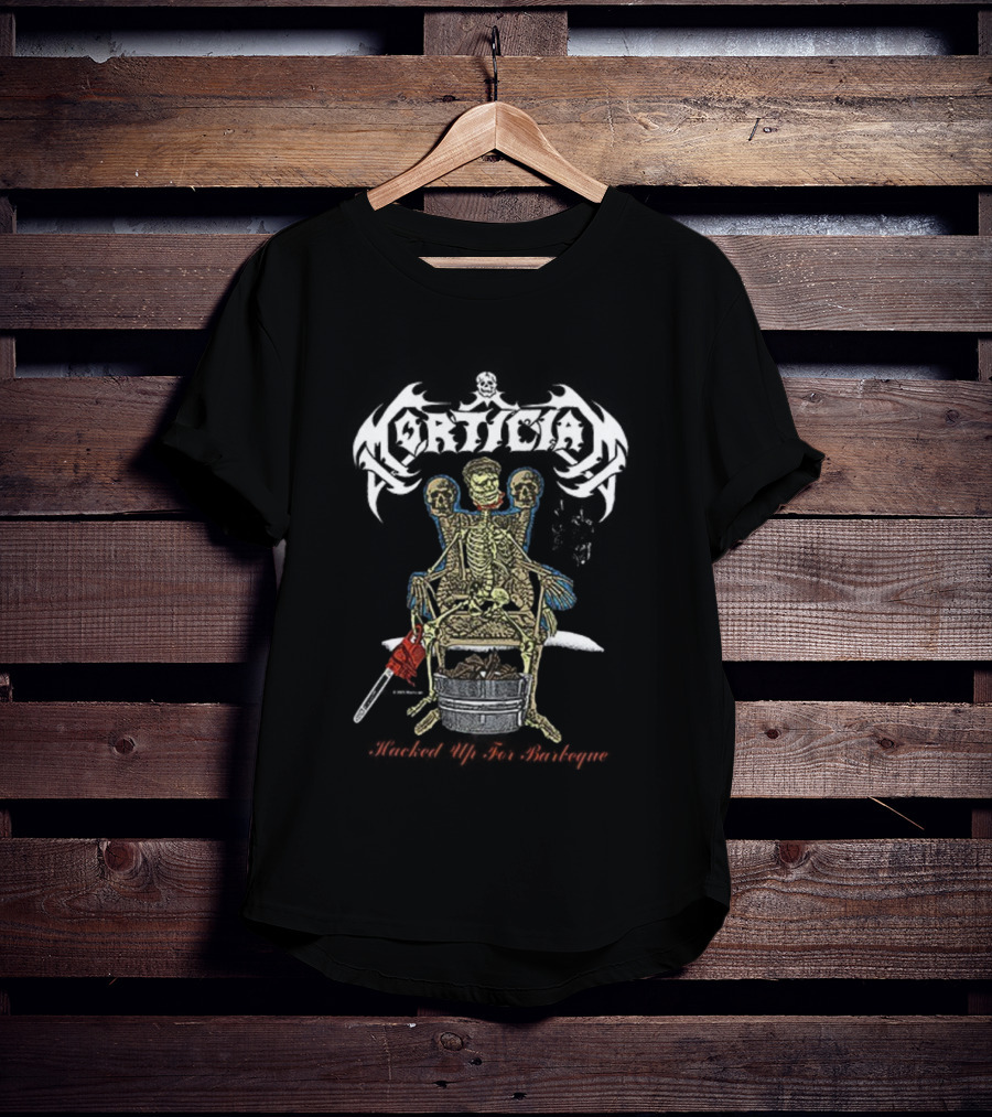 Corticia Skeleton Throne Barbeque Roasted Organs Shredded Skin Human Meat T-Shirt