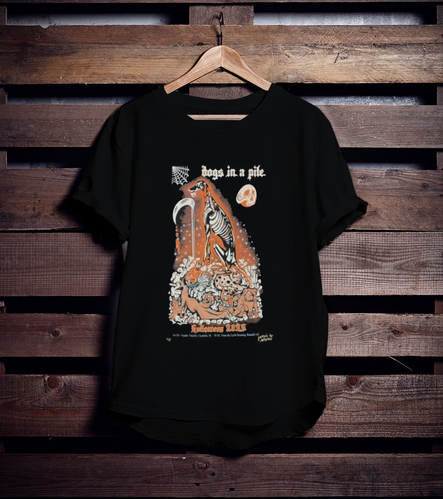 Dogs In A Pile From The Earth Brewing Company Halloween Roswell GA October 31 2025 T-Shirt