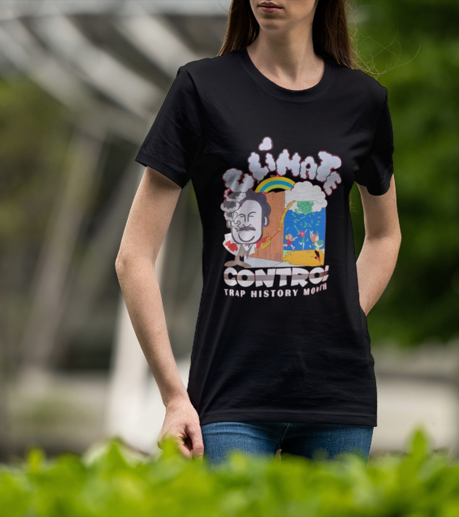 Jmacworldwide Climate Control Trap History Month Rainbow Cartoon Style T-Shirt