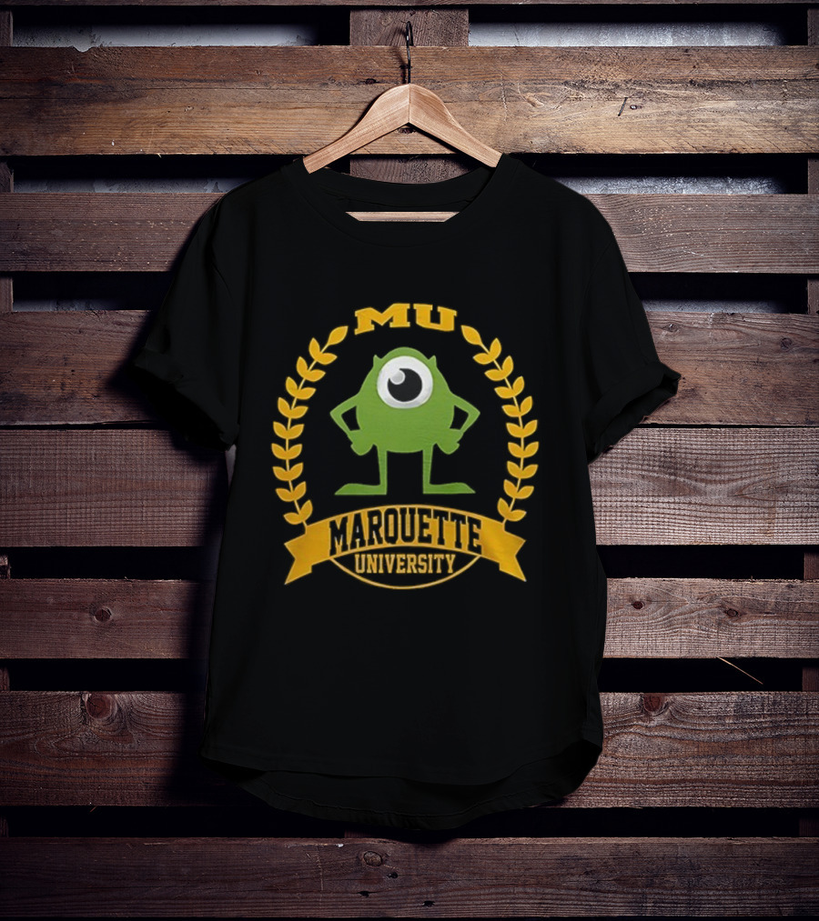 Marquette University Monsters University Collaboration Mike Wazowski Character Icon T-Shirt