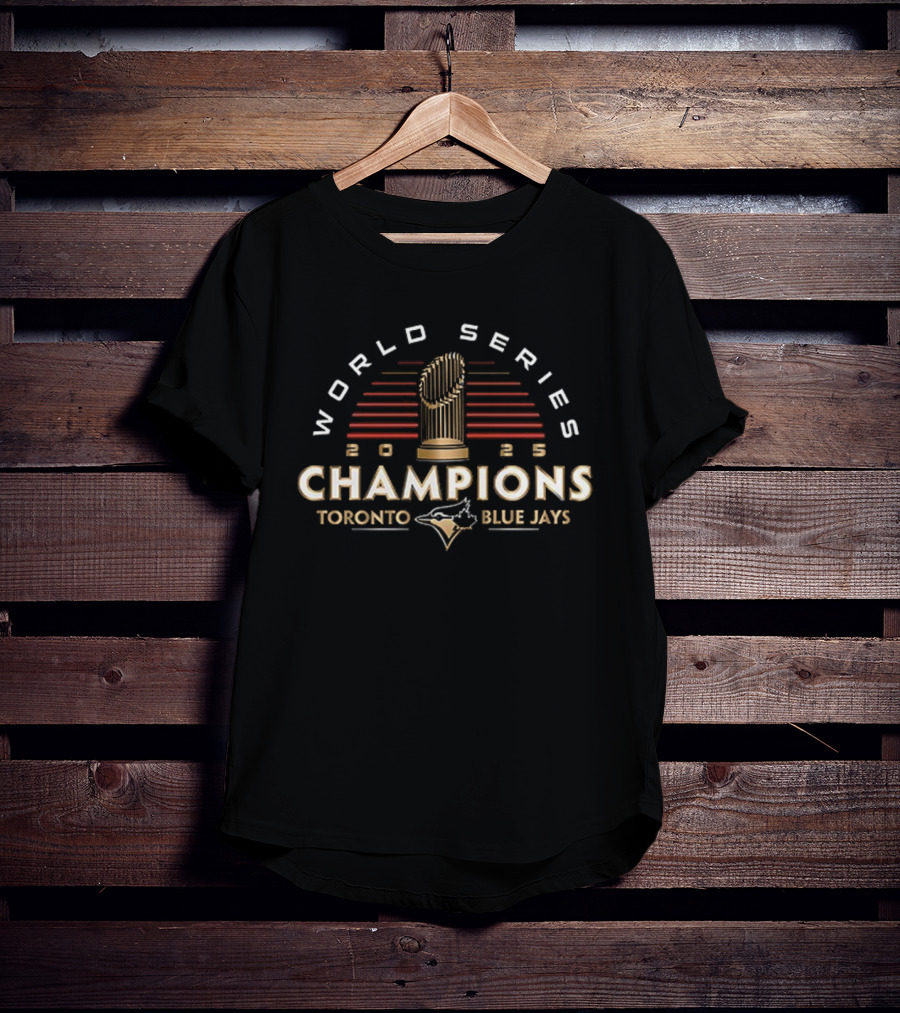 Toronto Blue Jays World Series Champions Trophy Logo Vintage Style T-Shirt