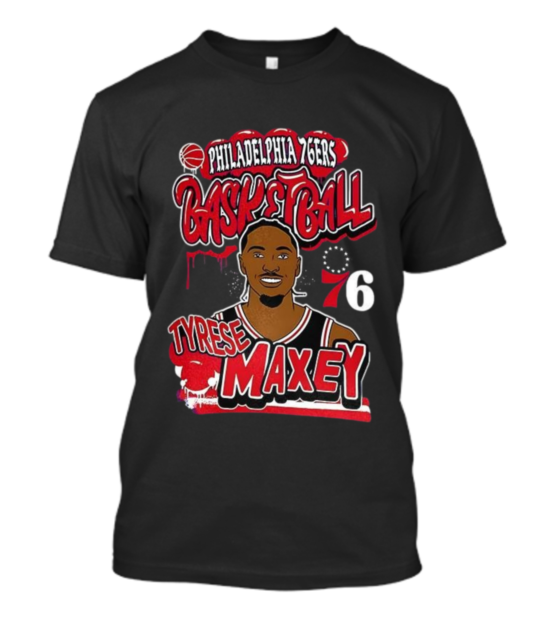 Philadelphia 76ers Basketball Tyrese Maxey 76 T-Shirt