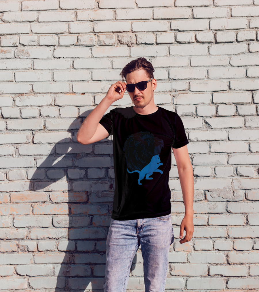 Detroit Lions National Cat Day NFL Football 2025 Iconic Lion And Cat T-Shirt