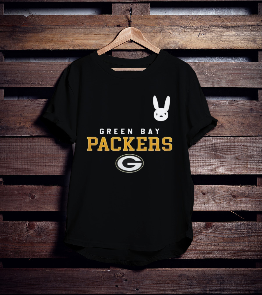 Bad Bunny X Green Bay Packers Collaboration With Iconic Bunny Motif T-Shirt