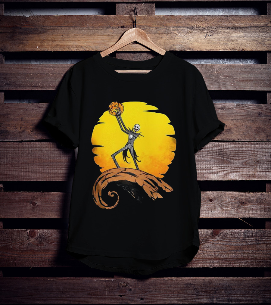 Jack Skellington Halloween Moonlight Pumpkin King T-Shirt