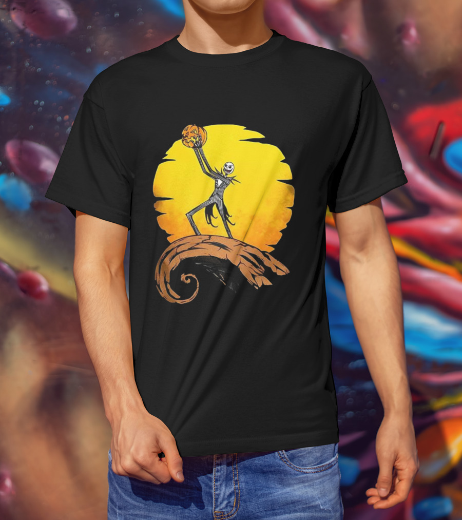 Jack Skellington Halloween Moonlight Pumpkin King T-Shirt