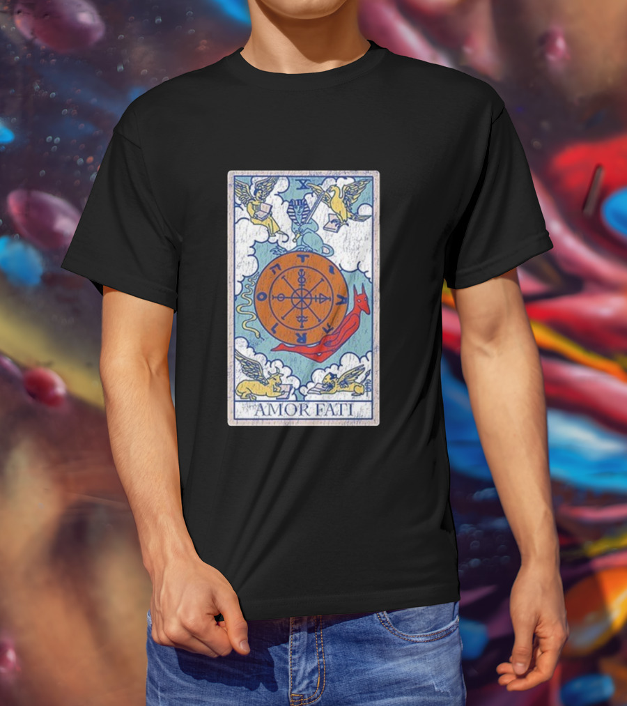Joe Bartolozzi Amor Fati Wheel Of Fortune Tarot Destiny Unveiled Royal T-Shirt