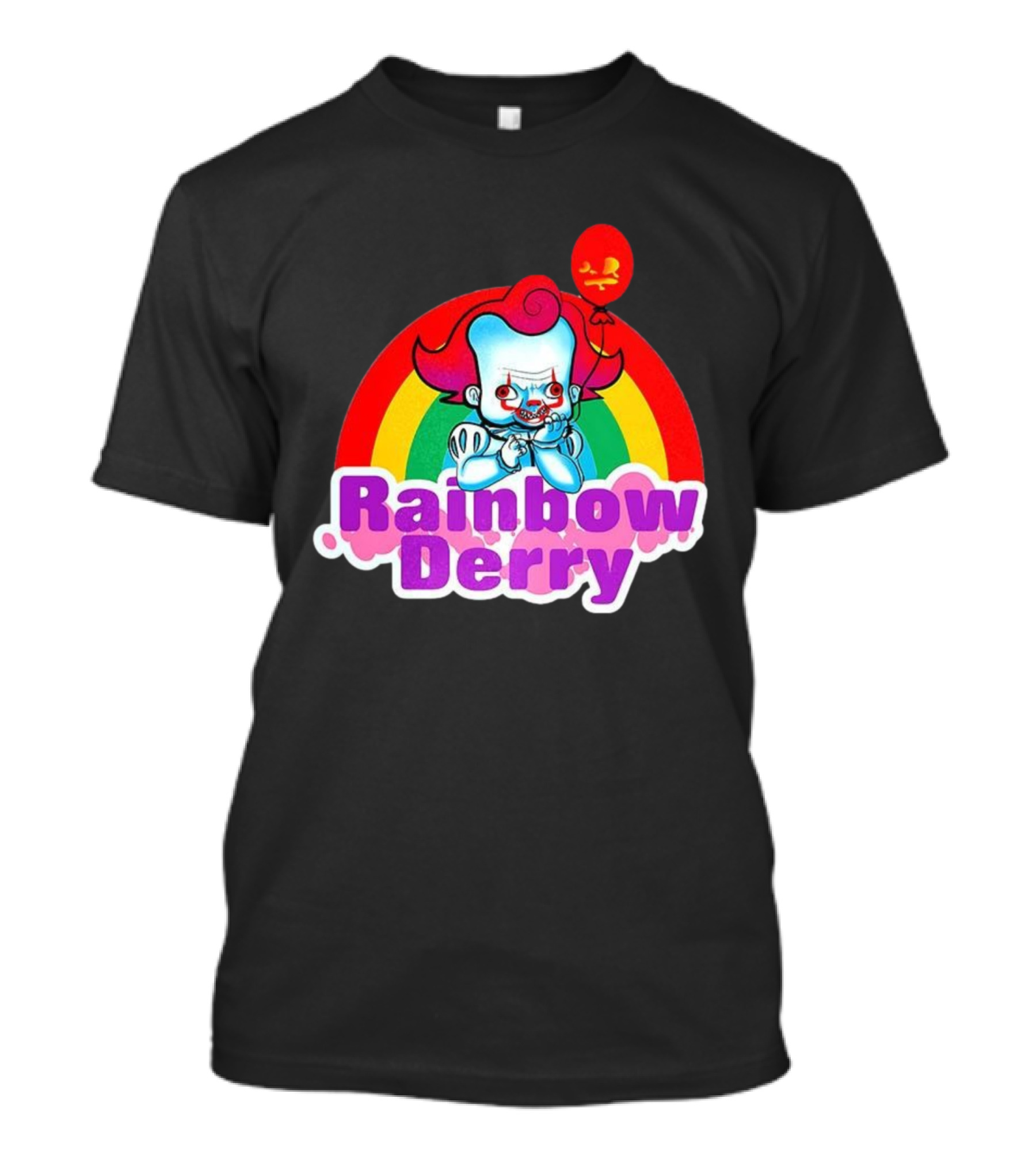 Rainbow Derry Pennywise Infant Balloon Cartoon T-Shirt