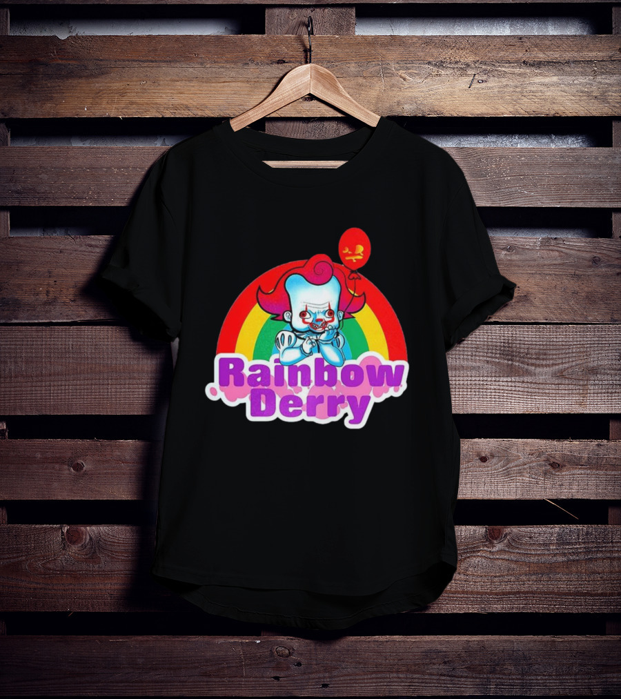 Rainbow Derry Pennywise Infant Balloon Cartoon T-Shirt