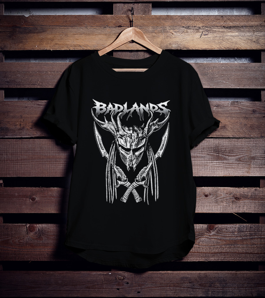 Badlands Predator Mask And Swords T-Shirt